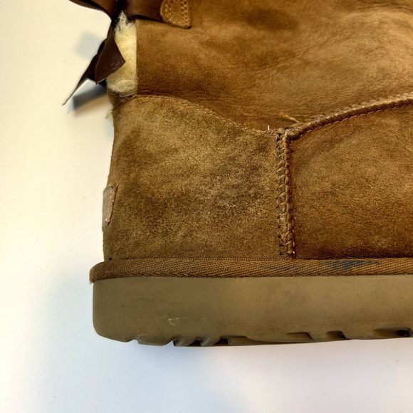 UGG Womens Bailey Bow Tall II Boot Size 10 Chestnut Tan 1016434 Winter - Picture 11 of 16